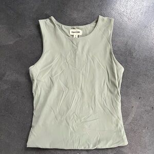 Women's Sleeveless Tank Top in Sage Green/Blue